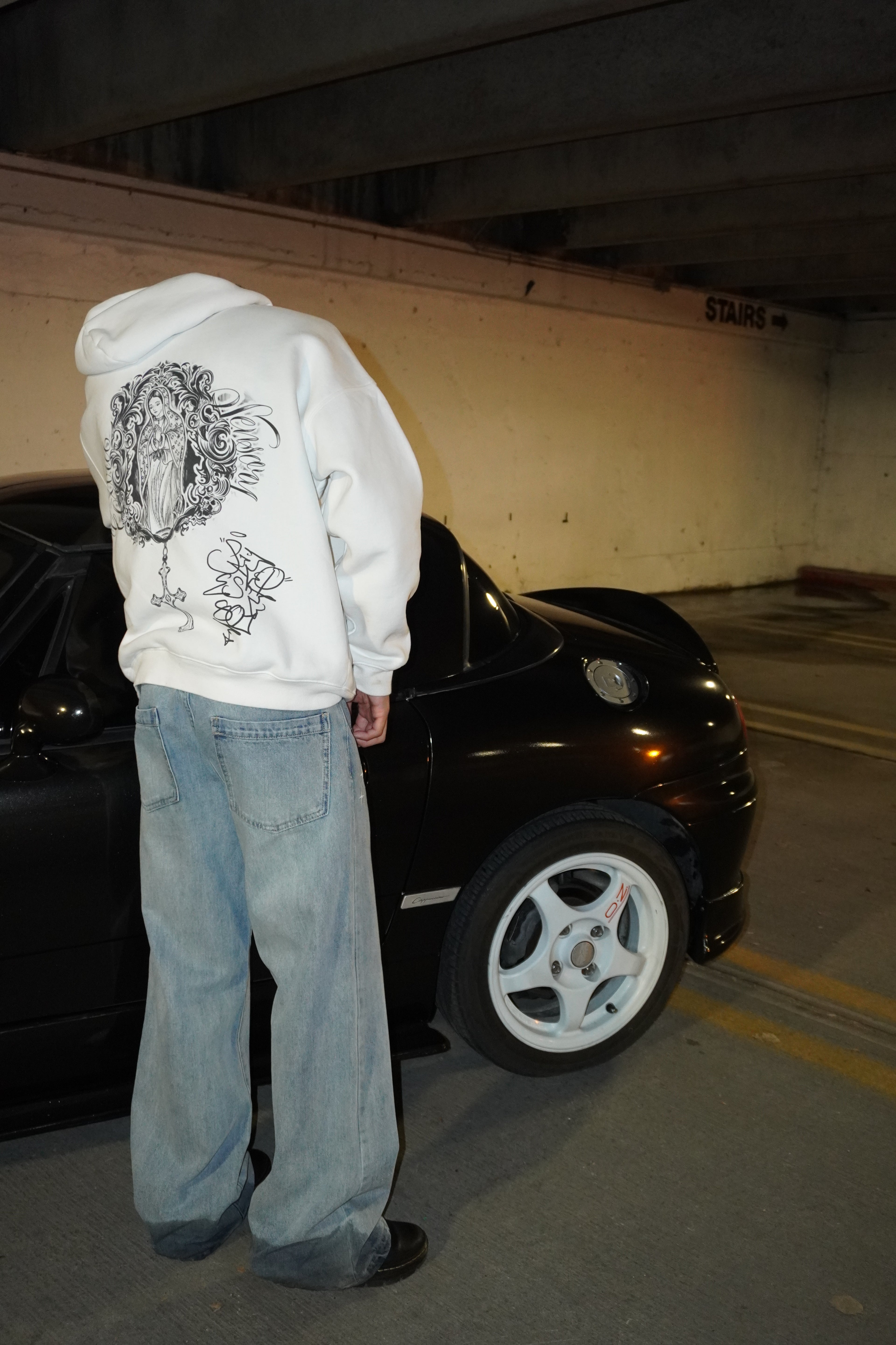 White extrasensory hoodie